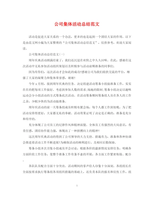 精编之公司集体活动总结范文.docx