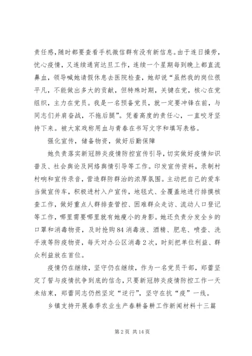 疫情防控乡镇党员干部事迹宣传材料10篇.docx