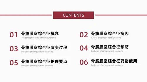 红色简约商务骨筋膜室综合征的护理培训PPT课件护理查房