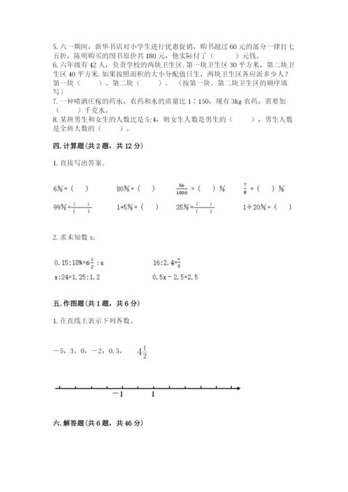 冀教版六年级下册数学 期末检测卷附答案（轻巧夺冠）.docx