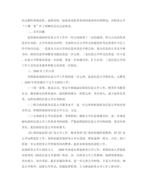 精编之街道政务公开计划范文.docx