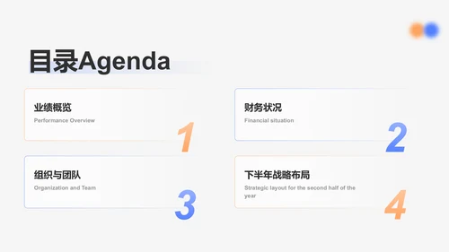 蓝色渐变风上半年业绩指标与总结PPT模板
