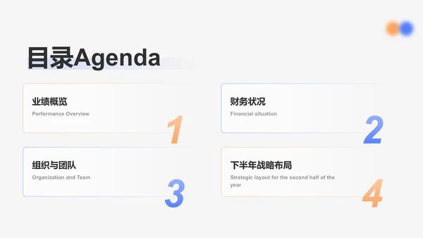 蓝色渐变风上半年业绩指标与总结PPT模板