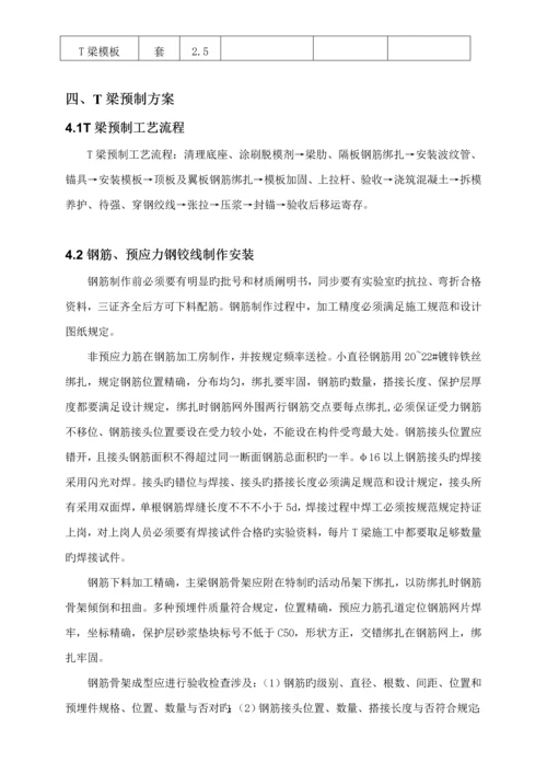 T梁预制专项综合施工专题方案.docx