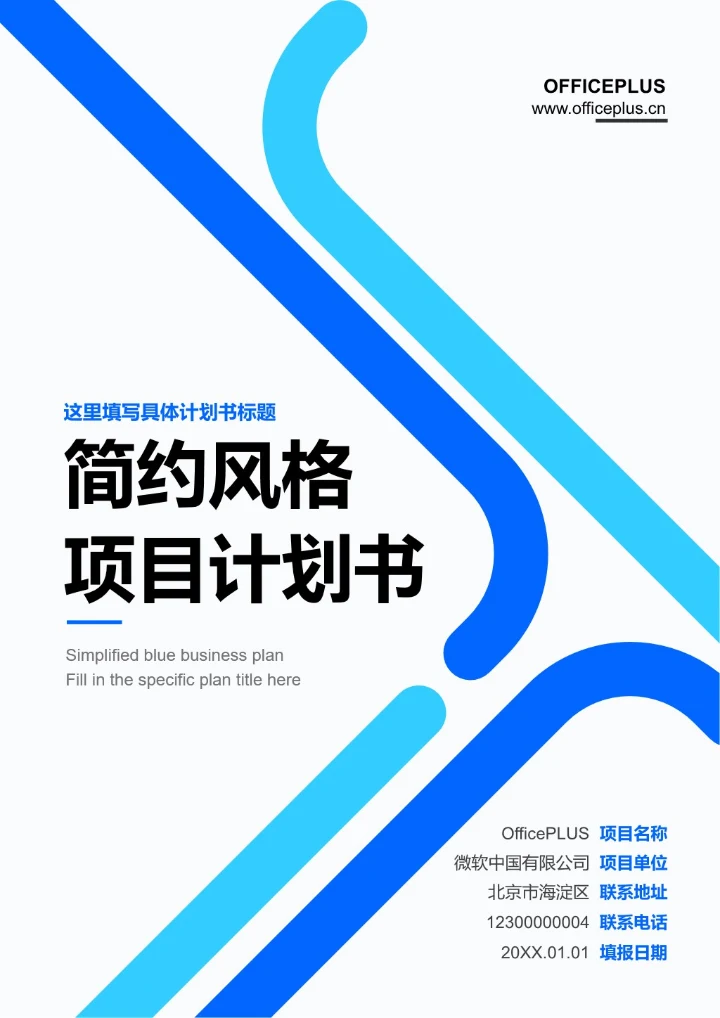 简约风格项目计划书