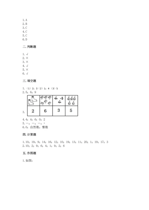 北师大版一年级上册数学期中测试卷含答案（满分必刷）.docx