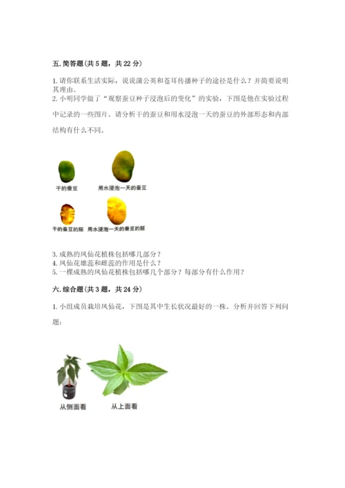 科学四年级下册第一单元《植物的生长变化》测试卷及答案【各地真题】.docx