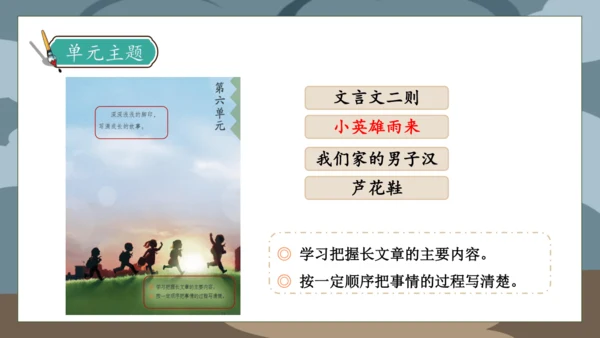 【核心素养】部编版语文四年级下册-19.小英雄雨来 第1课时（课件）