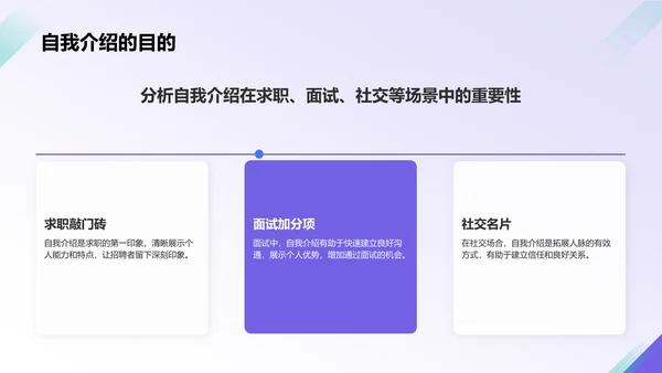 紫色商务风大学生自我介绍PPT模板