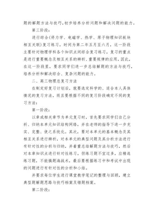 高考物理总复习策略是什么.docx