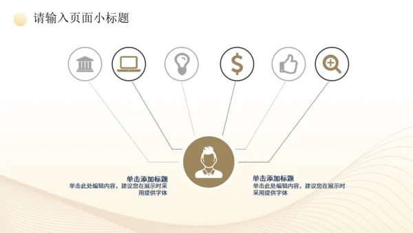 金色质感年终汇报工作总结通用PPT模板