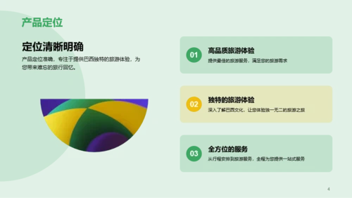 绿色现代巴西特色旅游PPT模板