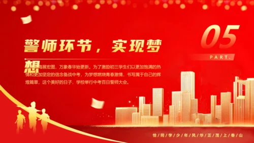 冲刺百日中高考班会通用PPT模板