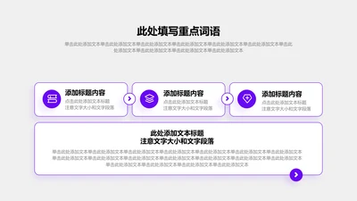 关系页-紫色商务风3项并列总分矩阵图
