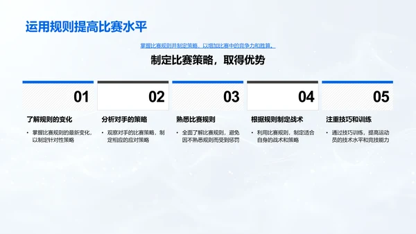 竞赛规则与策略PPT模板