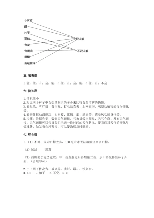 教科版小学三年级上册科学期末测试卷（能力提升）.docx
