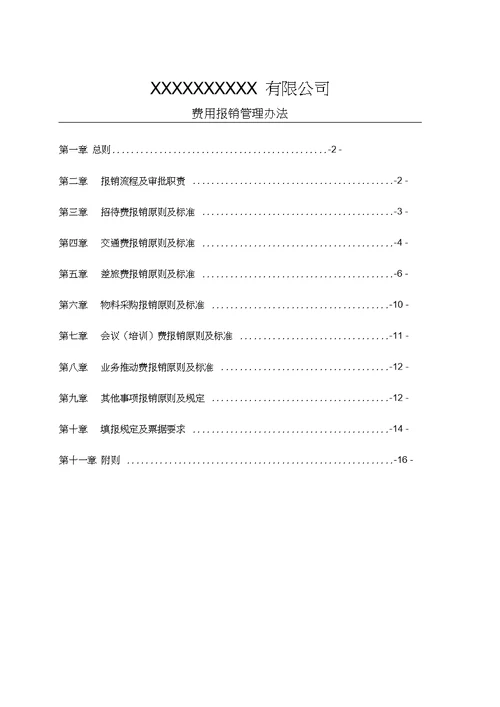 费用报销管理办法