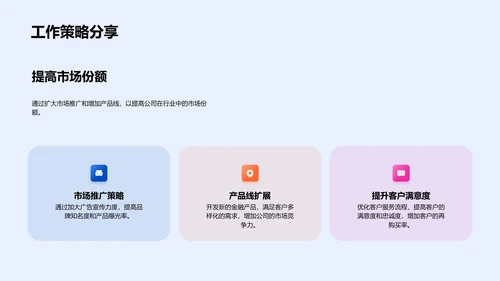 金融业绩月报告PPT模板