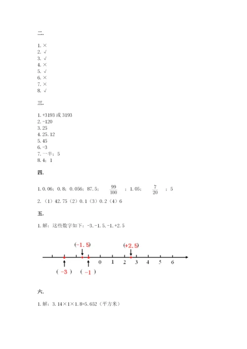 北京版数学小升初模拟试卷含完整答案（精品）.docx