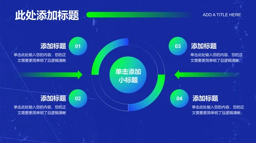 蓝绿色创意风格通用营销PPT演示模板