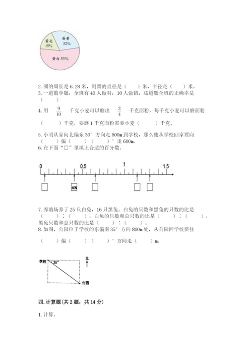 人教版六年级上册数学期末测试卷附完整答案（精品）.docx