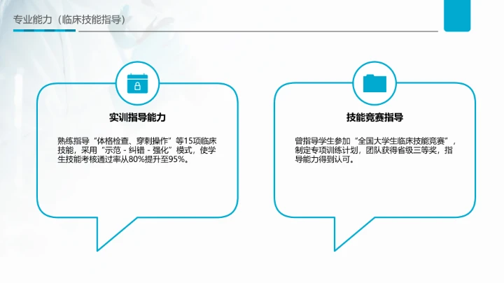 蓝色商务风临床医学专业大学生求职个人能力综合展示职业生涯规划PPT