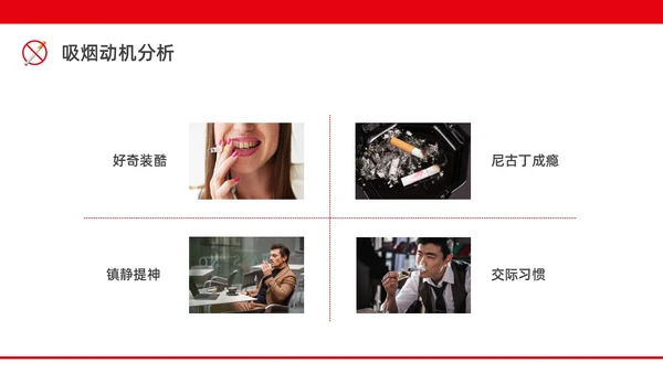 红色水彩简约商务控烟企业培训PPT课件禁烟
