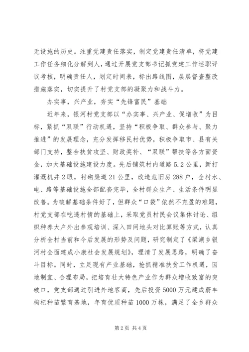 村党支部先锋引领行动典型材料.docx