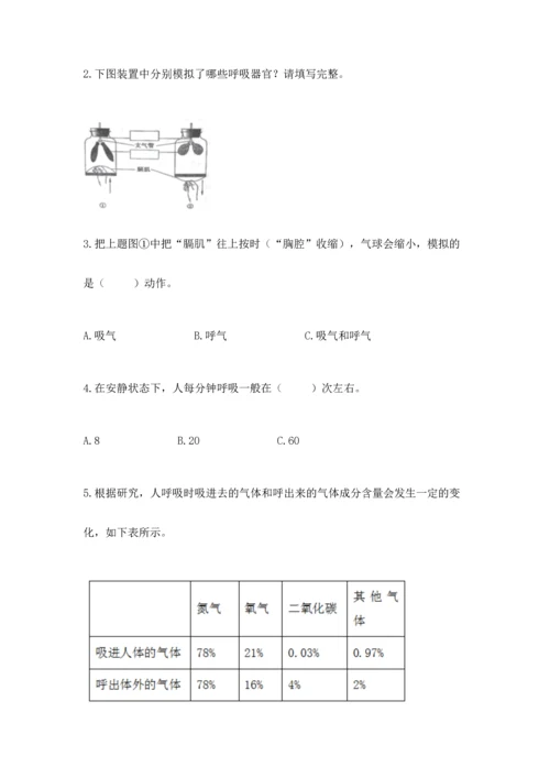 教科版科学四年级上册期末测试卷（考点精练）.docx