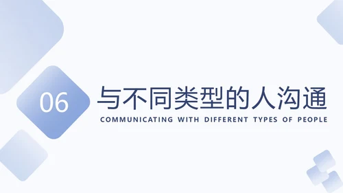蓝色简约励志客户沟通技巧总结汇报ppt模版