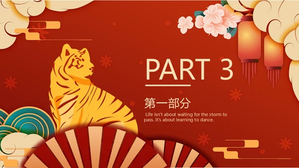 虎年国潮风元旦晚会策划通用PPT