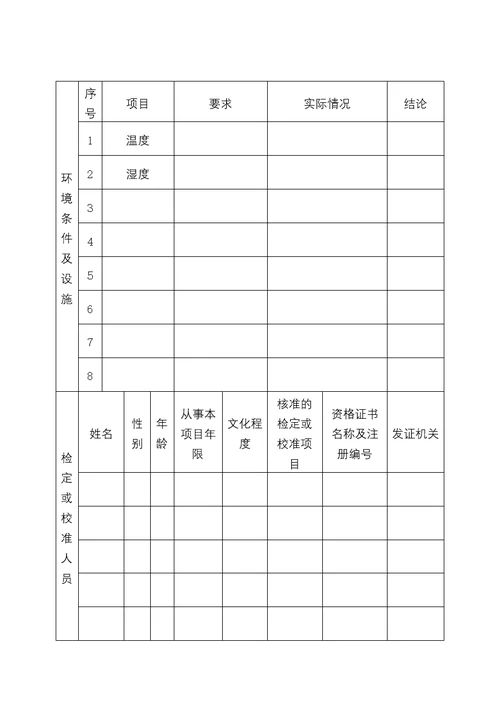计量标准考核复查申请书
