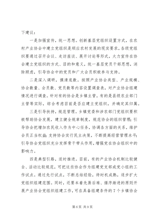 产业协会建立党组织工作调研报告.docx