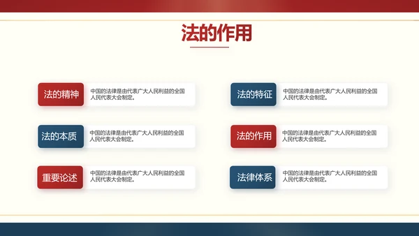 红色大气法律宪法宣传学习介绍PPT