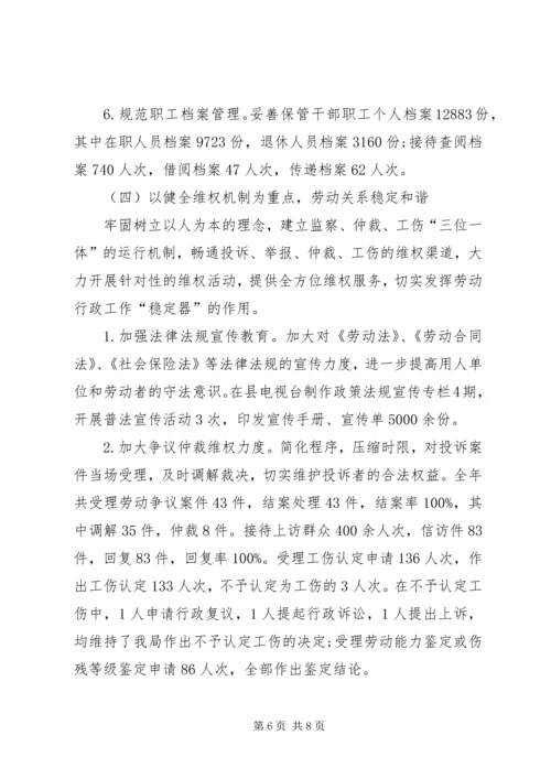 人力资源和社会保障局工作总结.docx