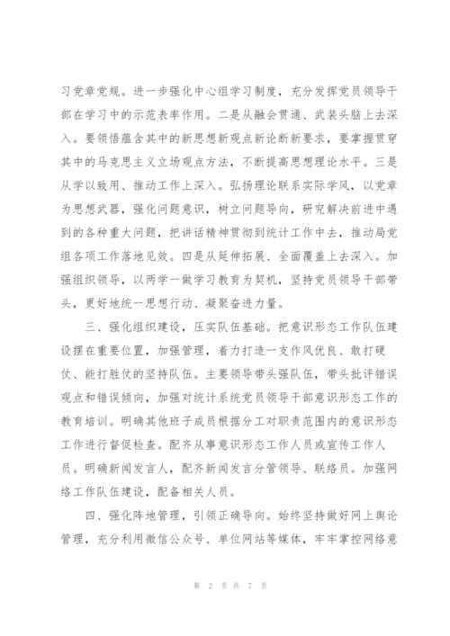 学校党支部意识形态工作总结.docx