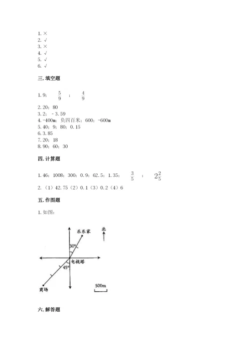 赣州市定南县六年级下册数学期末测试卷带答案.docx