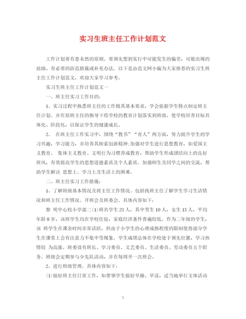 精编之实习生班主任工作计划范文.docx