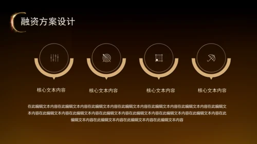黑金风房地产融资计划书通用PPT模板