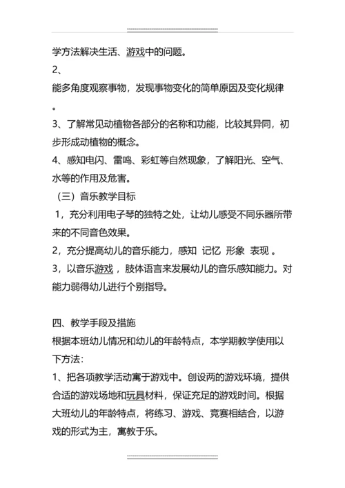 大班第二学期教学计划.docx