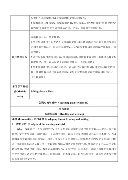 【新课标新教材】Unit 2 More than fun大单元教学设计第四课时Reading and