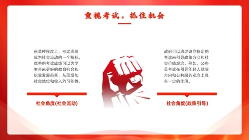 红色简约风期末考动员PPT模板