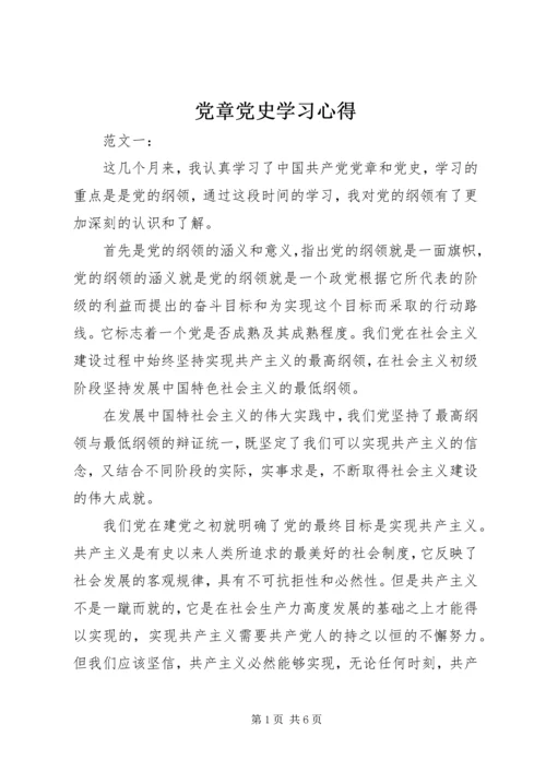 党章党史学习心得.docx