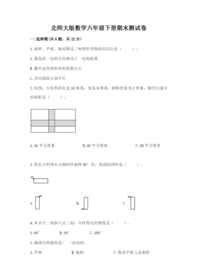 北师大版数学六年级下册期末测试卷精品（典优）.docx