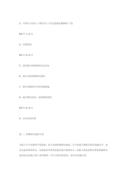 师德师风建设专业方案万能模板.docx