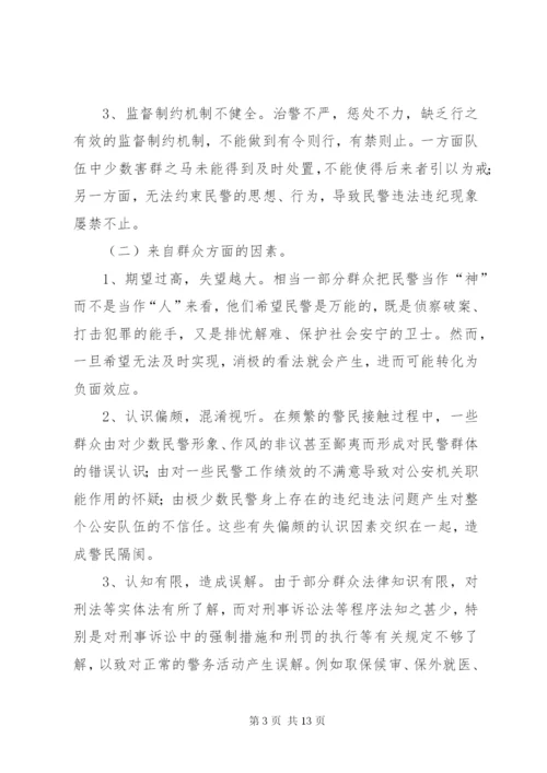 关于警察形象建设的思考.docx