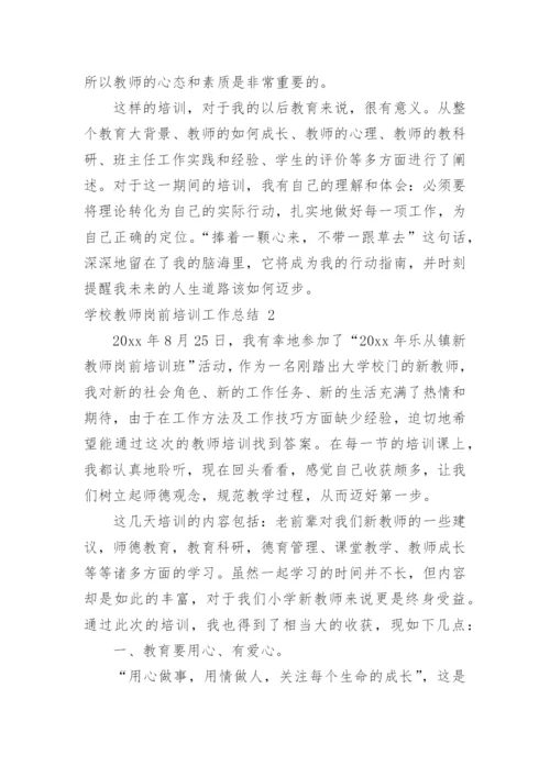 学校教师岗前培训工作总结.docx