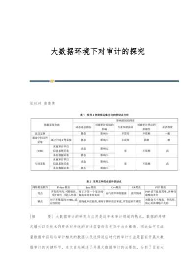 大数据环境下对审计的探究.docx