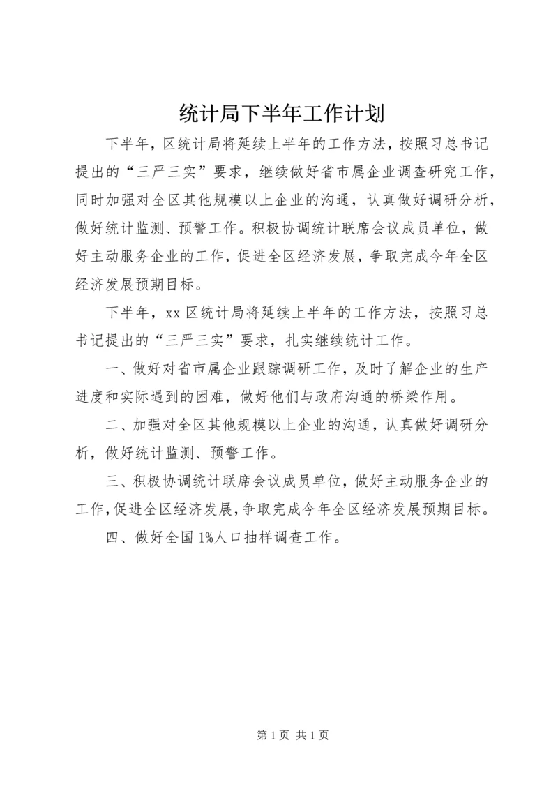 统计局下半年工作计划.docx