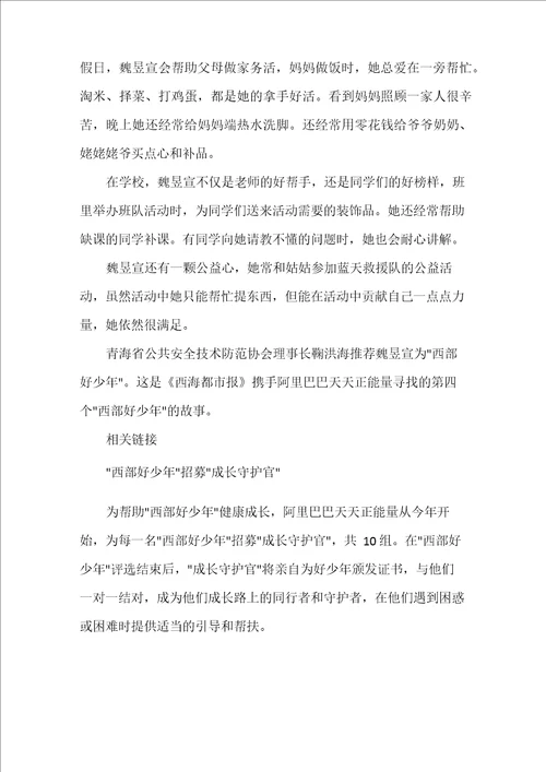 热心公益好少年事迹3篇